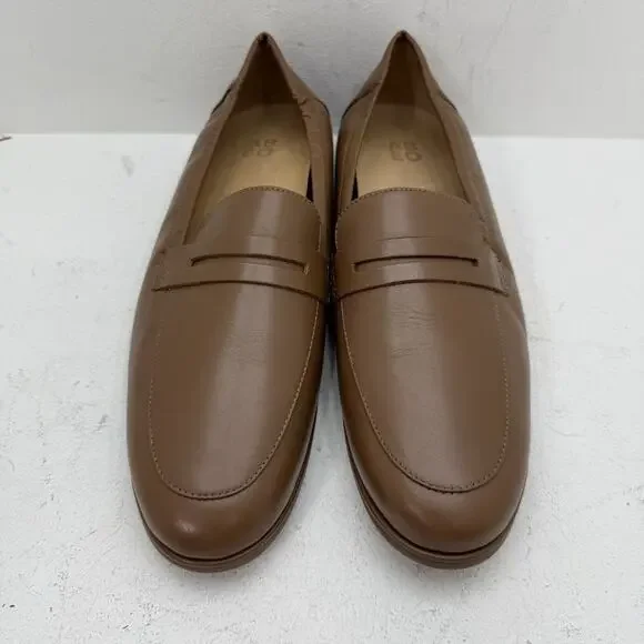 ABEO Naomi Loafers Size 11 Neutral Beige Leather Comfort Slip On Casual Shoes - Picture 5 of 8